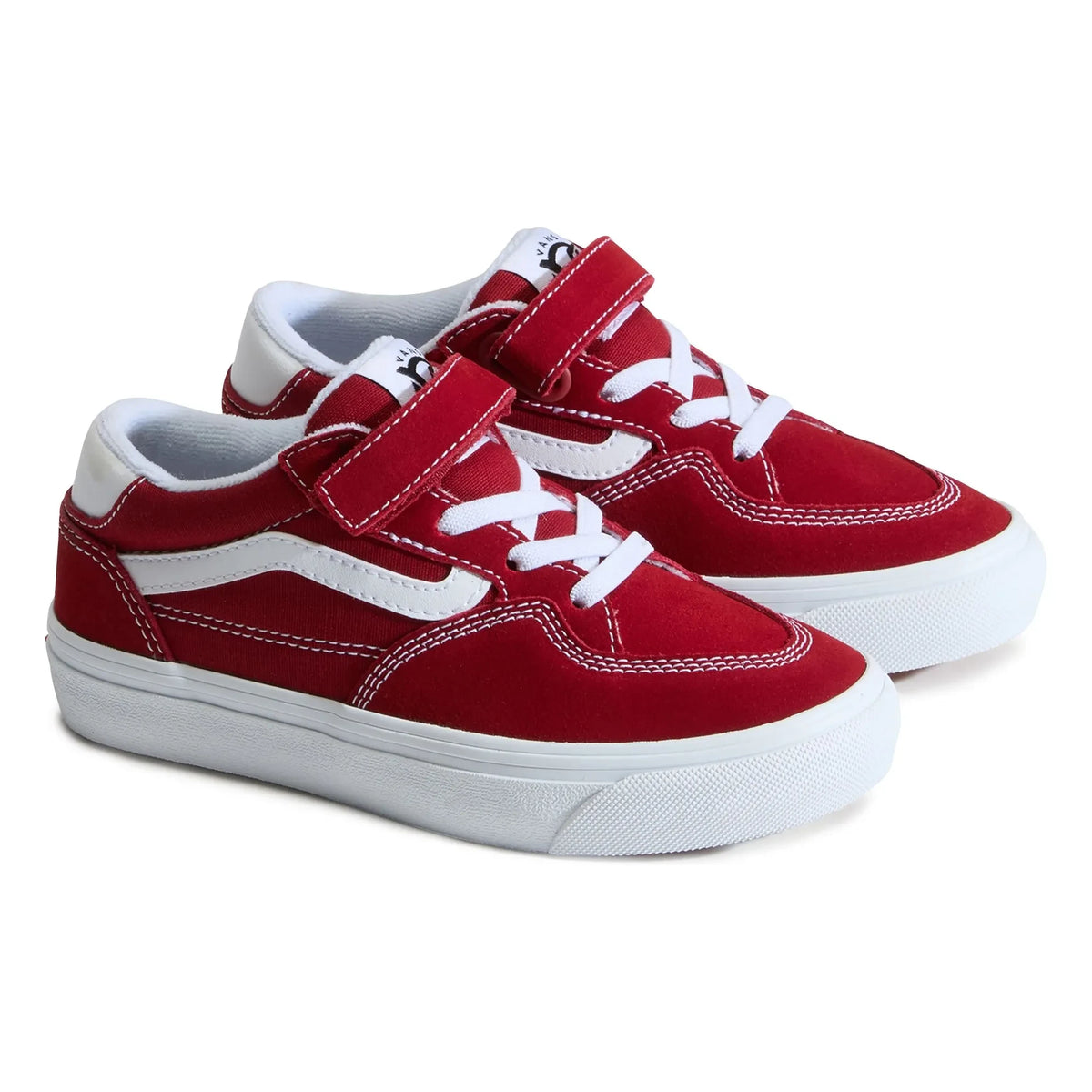 Vans - Kids' Rowan Velcro Skate Sneakers | Red