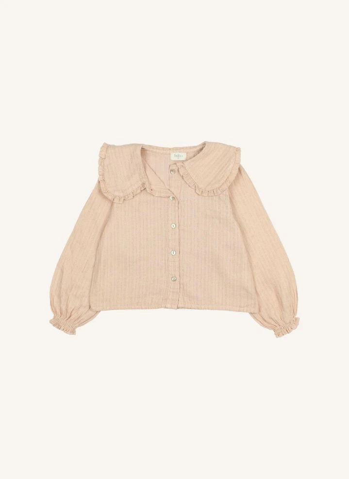 Búho - Lurex Blouse Organic Cotton Gauze | Pink