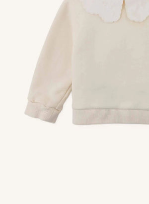 Gingersnaps - Hermina-neck Sweatshirt | Ecru
