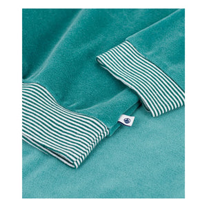 Petit Bateau - Uni Velvet Pajamas | Forest Green