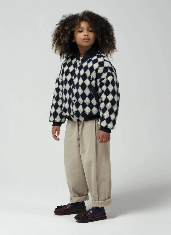 Gosoaky - Alpaca Punch Bomber Jacket | Dark Blue