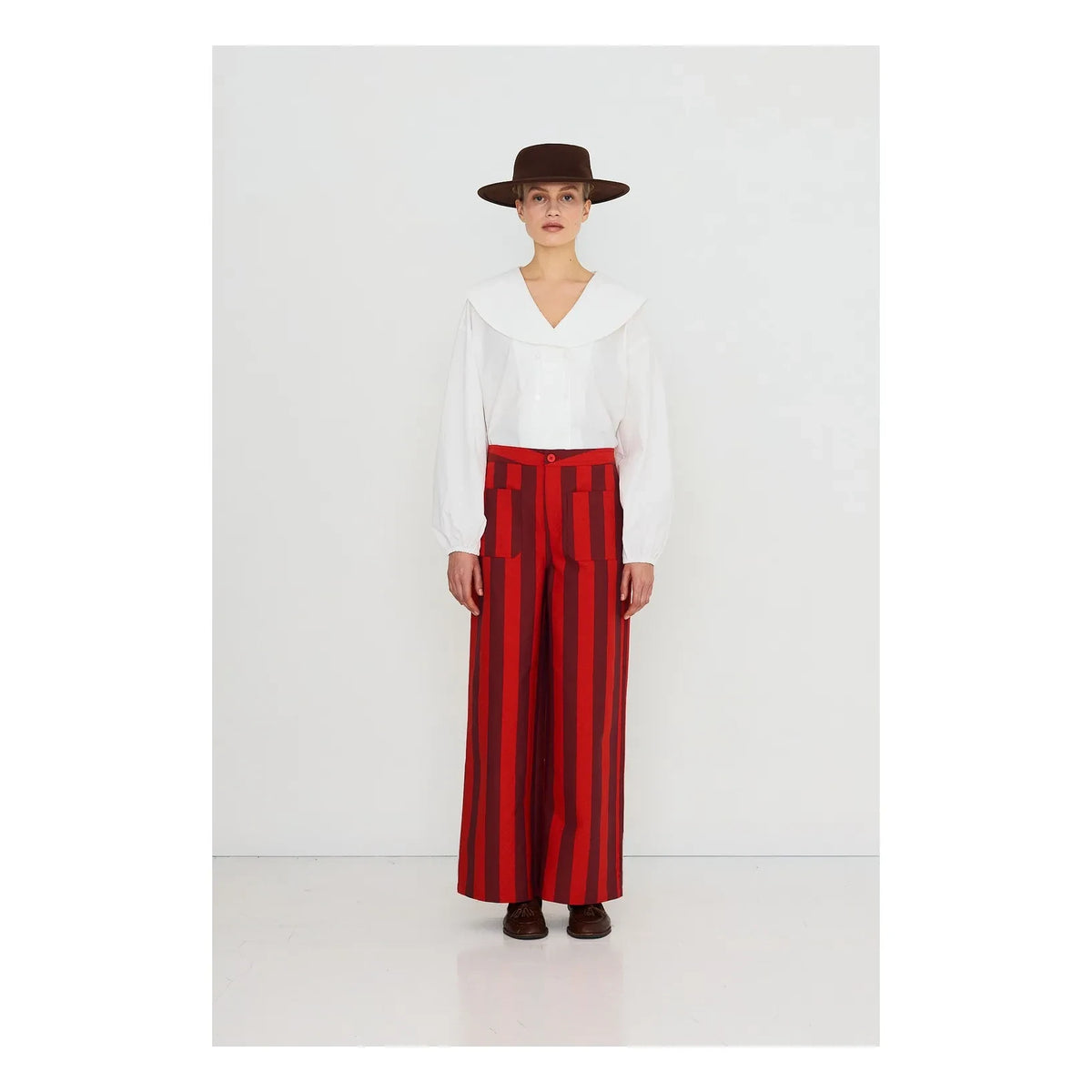 The Tiny Big Sister - Double-Button Cotton Shirt | White