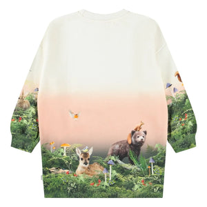 Molo - Cyrella Animals Organic Cotton Dress | White