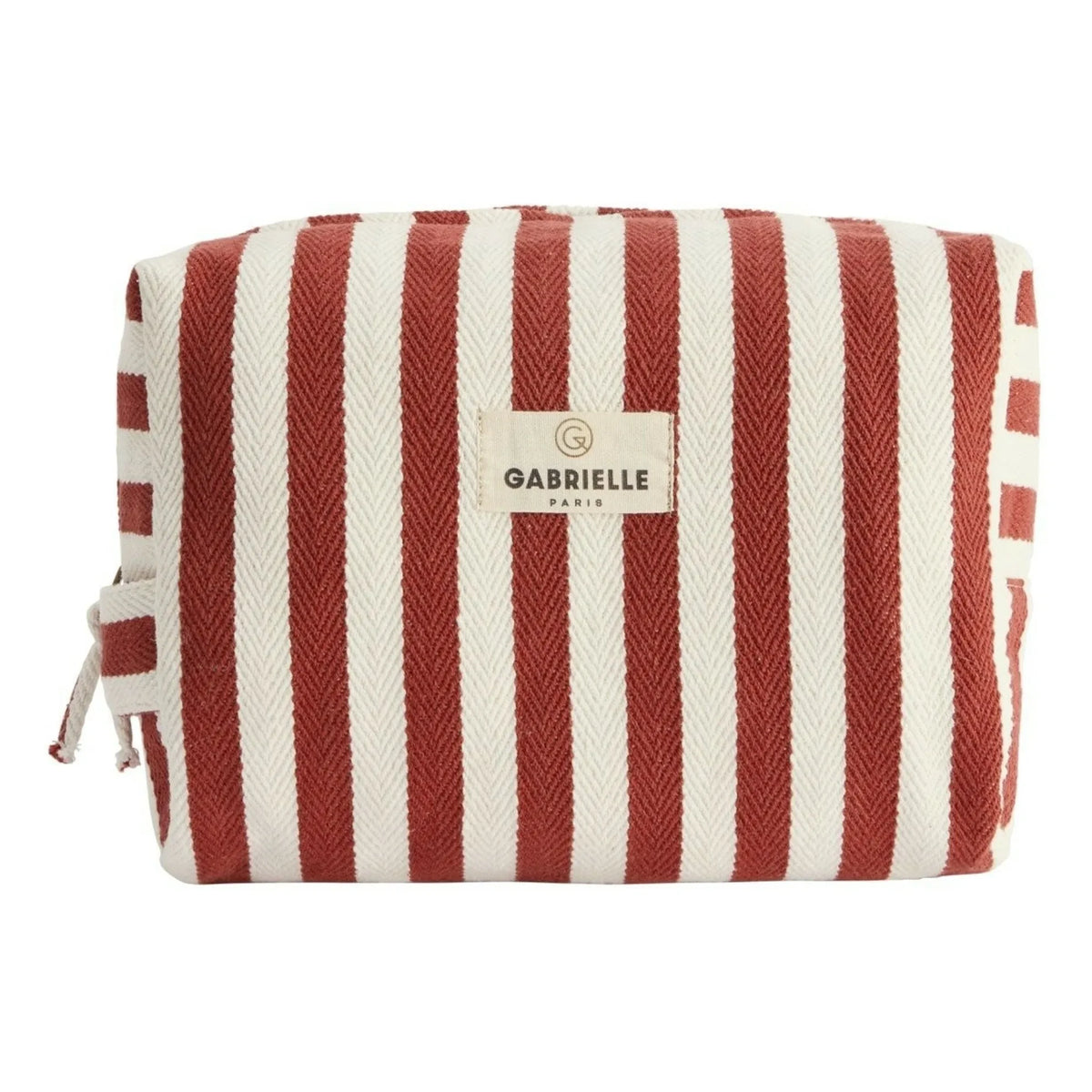 Gabrielle Paris - Striped Toiletry Bag | Red