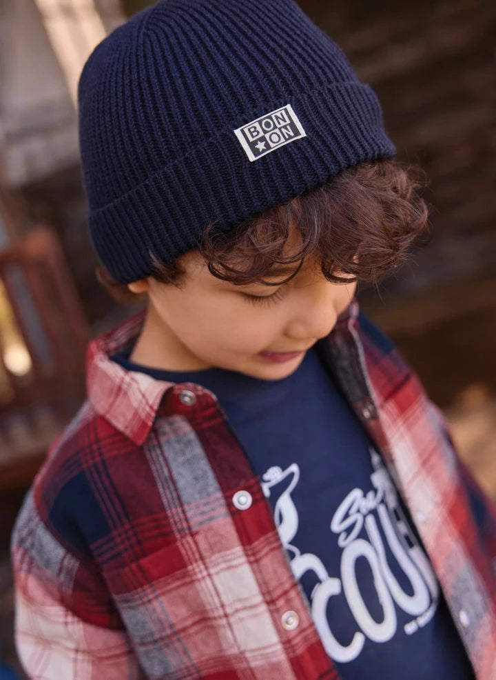 Bonton - Merino Wool Beanie | Navy