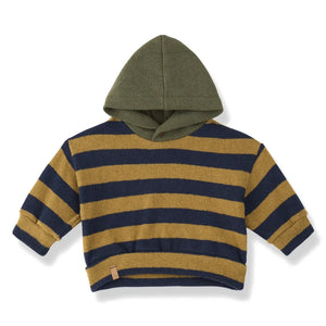 1+ in the family - Norman Striped Hoodie | Mustard