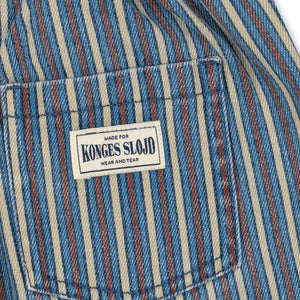 Konges Sløjd - Organic Cotton Striped Denim Pants | Blue
