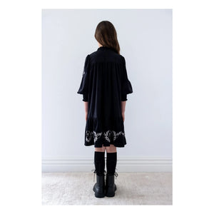 petite Amalie - Embroidered dress | Black