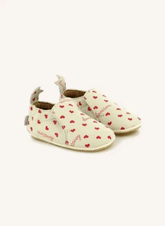 Bonton - Doudou Star Hearts Slippers | White