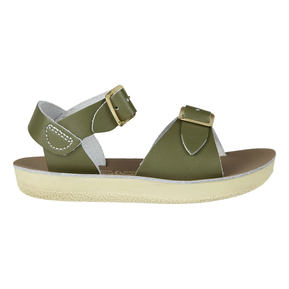 Salt-Water - Surfer Waterproof Leather Sandals | Haki