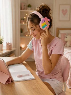 iPixi - TK-688A Kids' Bluetooth Pink Headphones
