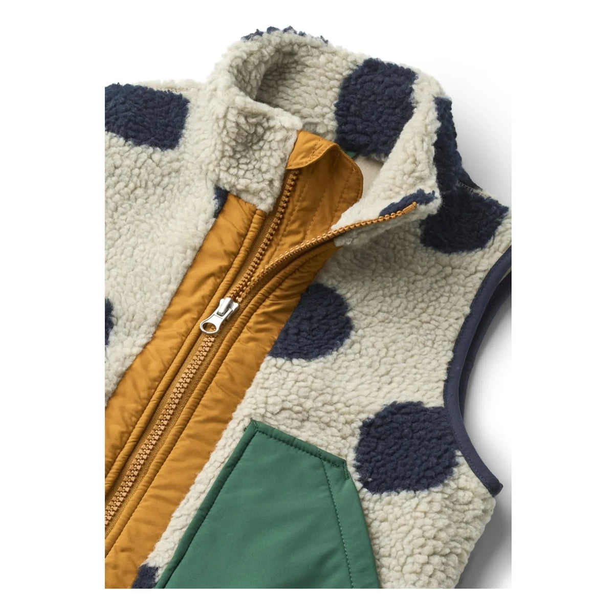 Liewood - Noam Pois Recycled Fiber Sherpa Sleeveless Jacket | Beige