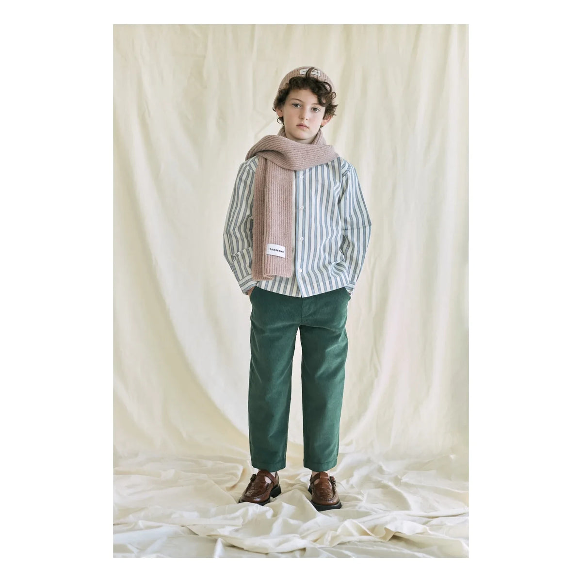 Tangerine - Striped Shirt | Light Blue