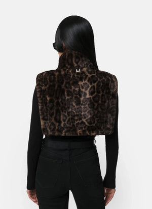 Apparis - Jamie Leopard Apron Recycled Fibers | Brown