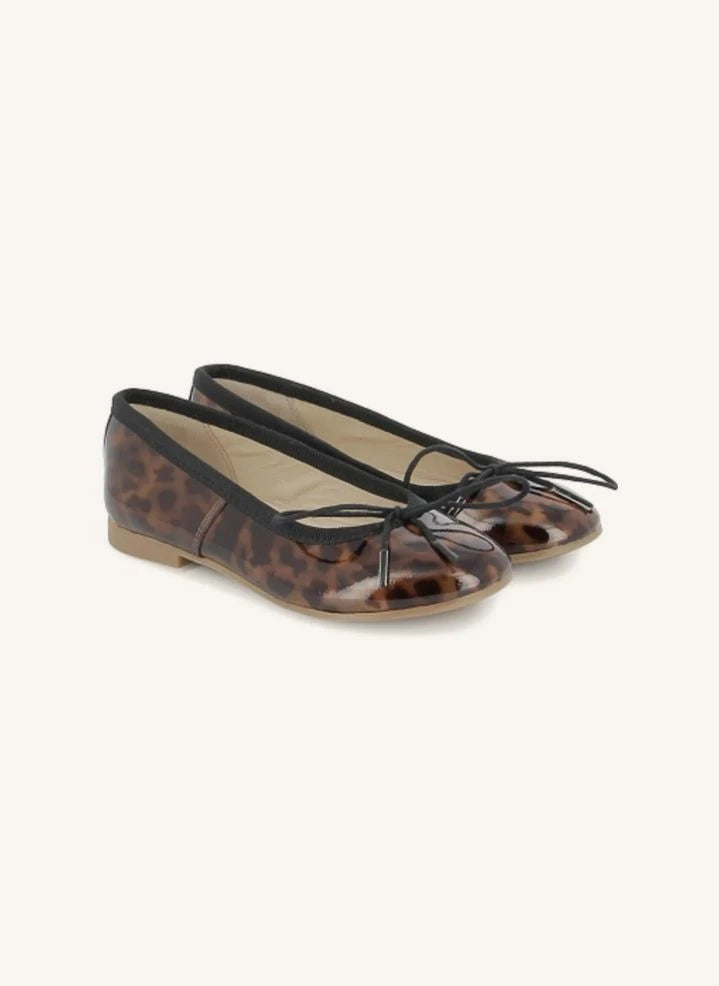 Pom d'Api - Dory Bal Marbrées Vernies Ballet Flats | Brown