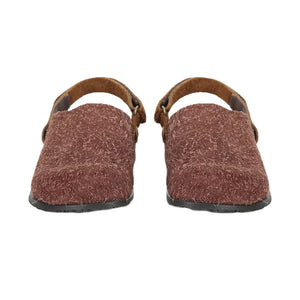 Bobo Choses - Garden Fur Leather Slippers | Dark Brown