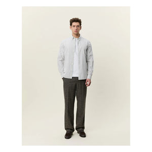 Les Deux - Striped Poplin Shirt | White - Ivory