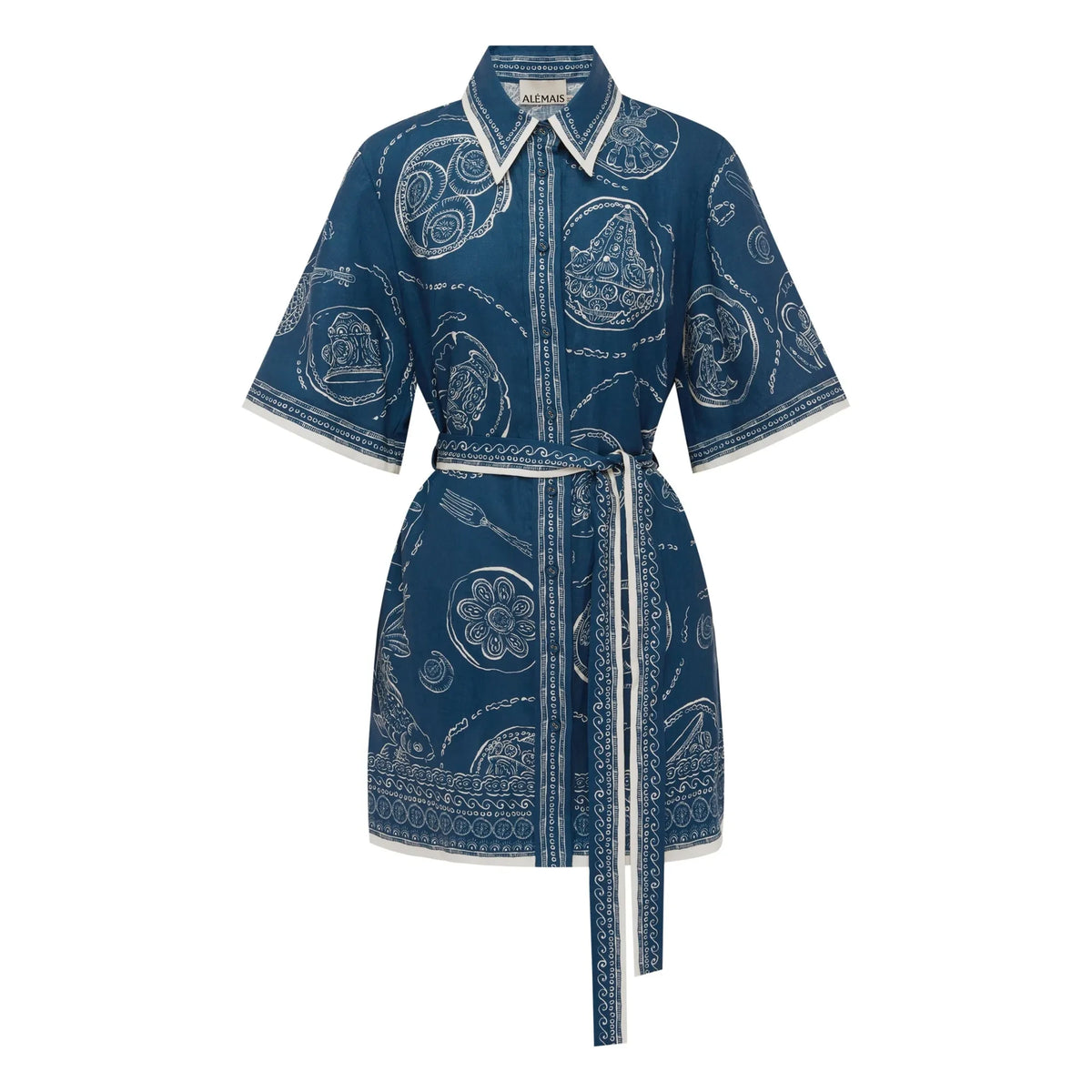 Alémais - Lucky Lin Shirt Dress | Blue