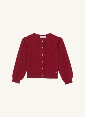 Tartine et Chocolat - Feston Cardigan | Cherry Red