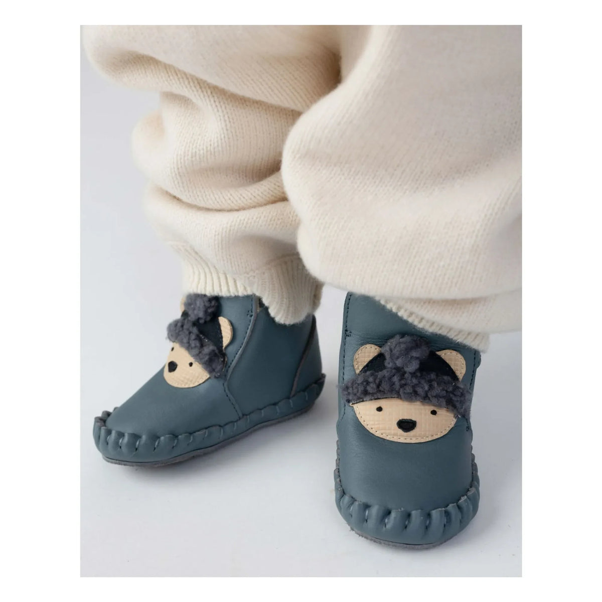 Donsje - Junus Polar Bear Slippers | Gray Blue