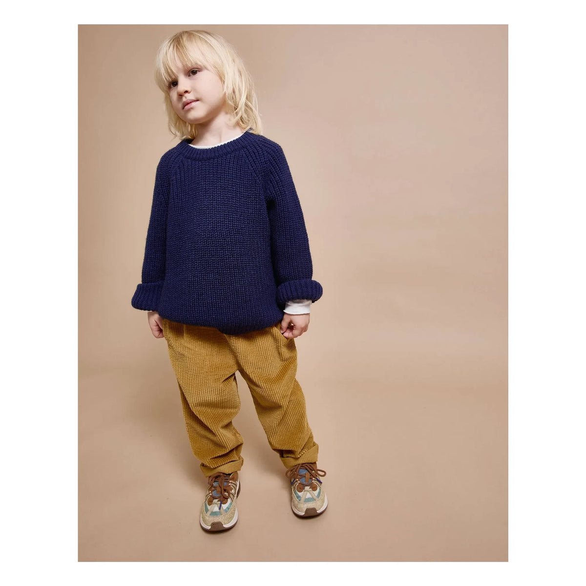 Búho - Girls' Velvet Pants | Mustard