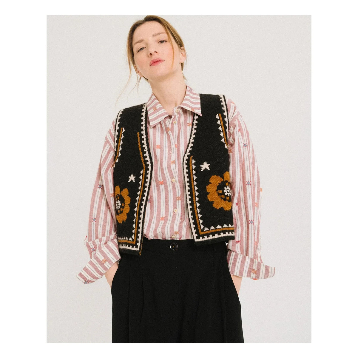 Tinsels - Sleeveless Vest | Black