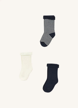 Petit Bateau - Mara Organic Cotton Socks - 3-Pack | Navy