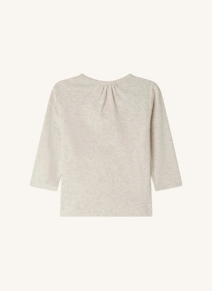 Bonpoint - Tahsina organic cotton ribbed T-shirt | Heather beige