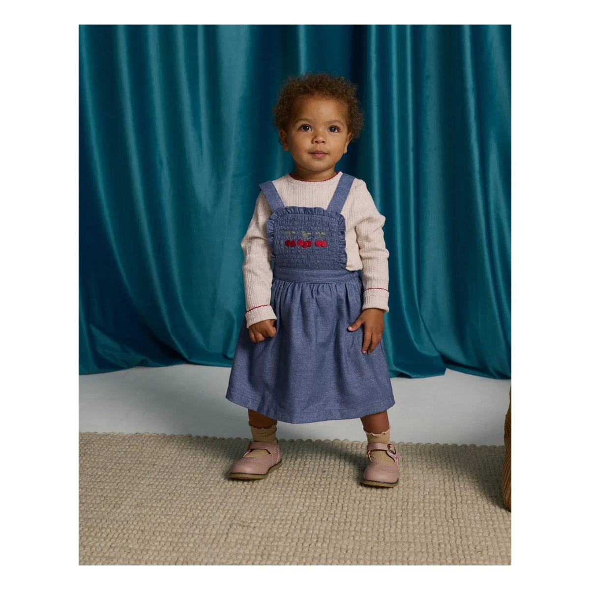Gingersnaps - Margot T-shirt and apron dress set | Blue