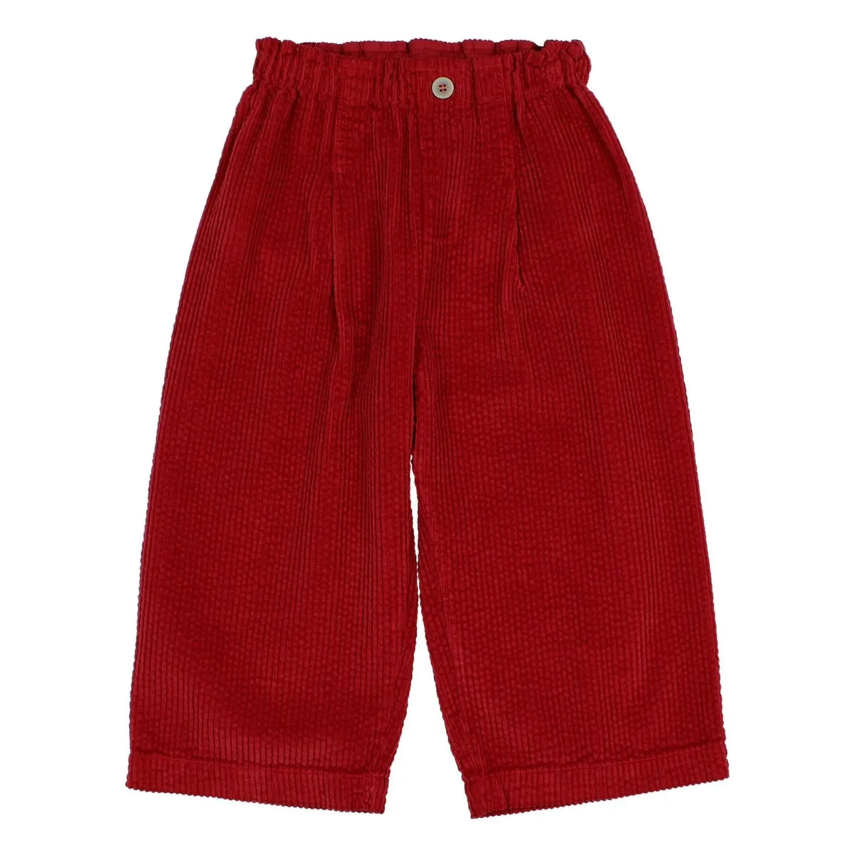 Búho - Girly Velvet Trousers | Cherry Red