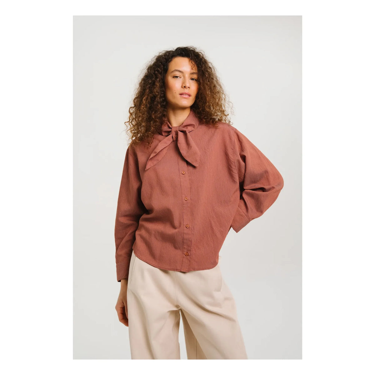Sacrécoeur - Charlie scarfed shirt | Red