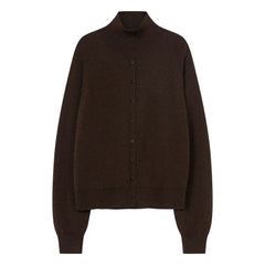 Cordera - Extra Thin Merino Wool Buttoned Sweater | Brown