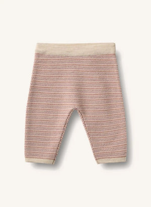 Wheat - Neel Merino Wool Tights | Pink