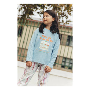 Favorite People - Jukebox Snack Run Club Organic Cotton T-Shirt | Blue