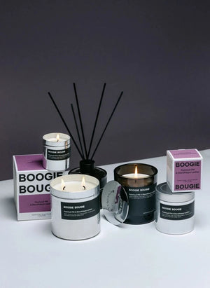 Boogie Bougie - FM Patchouli & Leather Nightclub Scented Candle - 250 g