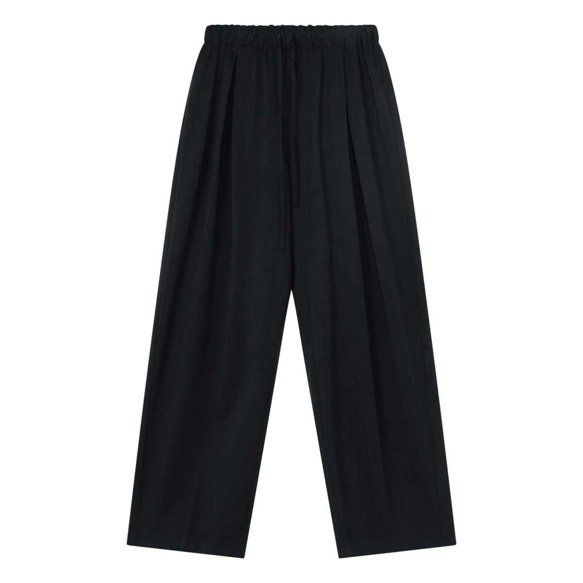 Cordera - Relaxed Fit Wool Elastic Trousers | Charcoal Grey