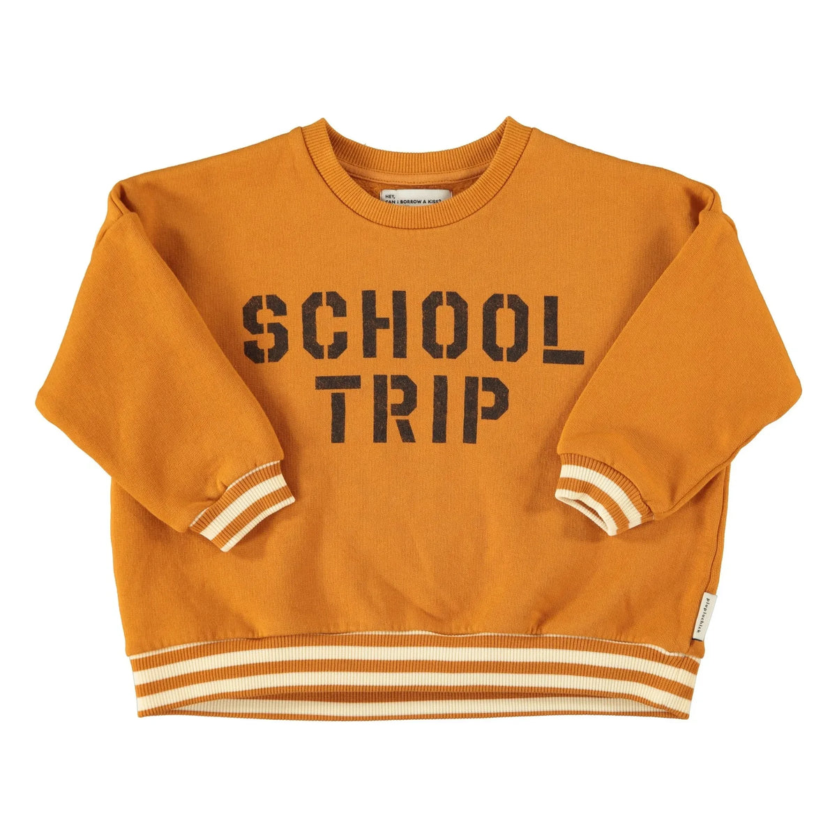 Piupiuchick - School Trip organic cotton sweatshirt | Camel