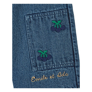 Emile et Ida - Embroidered Jeans | Dark Blue