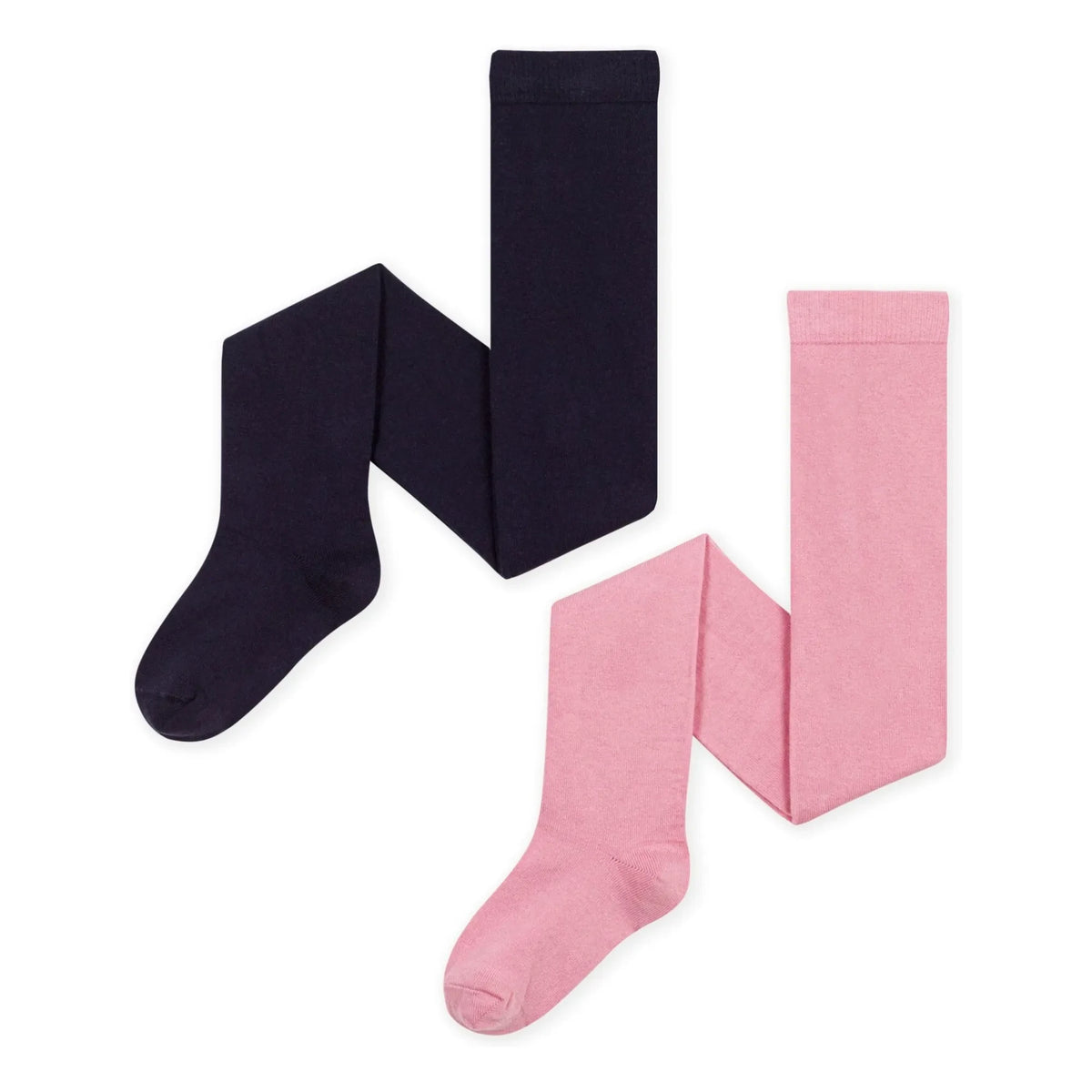 Petit Bateau - 2 Pair Organic Cotton Plain Tights | Pink