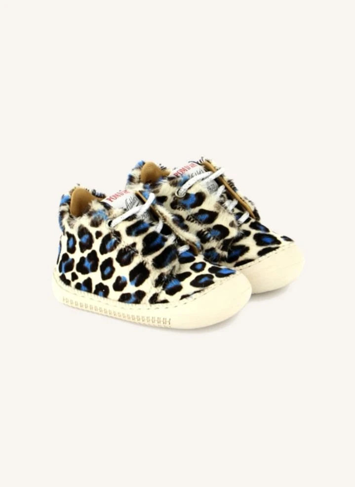 Pom d'Api - Yaka Speed Leopard Sneakers | White