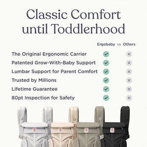 Ergobaby Omni Classic Cool Air Mesh Carrier - Onyx Black-Baby Carriers-Black- | Natural Baby Shower