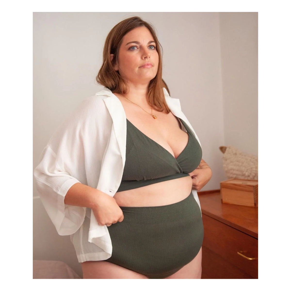 Mama Hangs - Daily High-Waisted Underwear | Olive