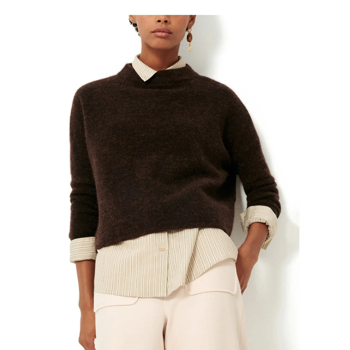 Sessùn - Kunlun Alpaca and Merino Wool Sweater | Brown