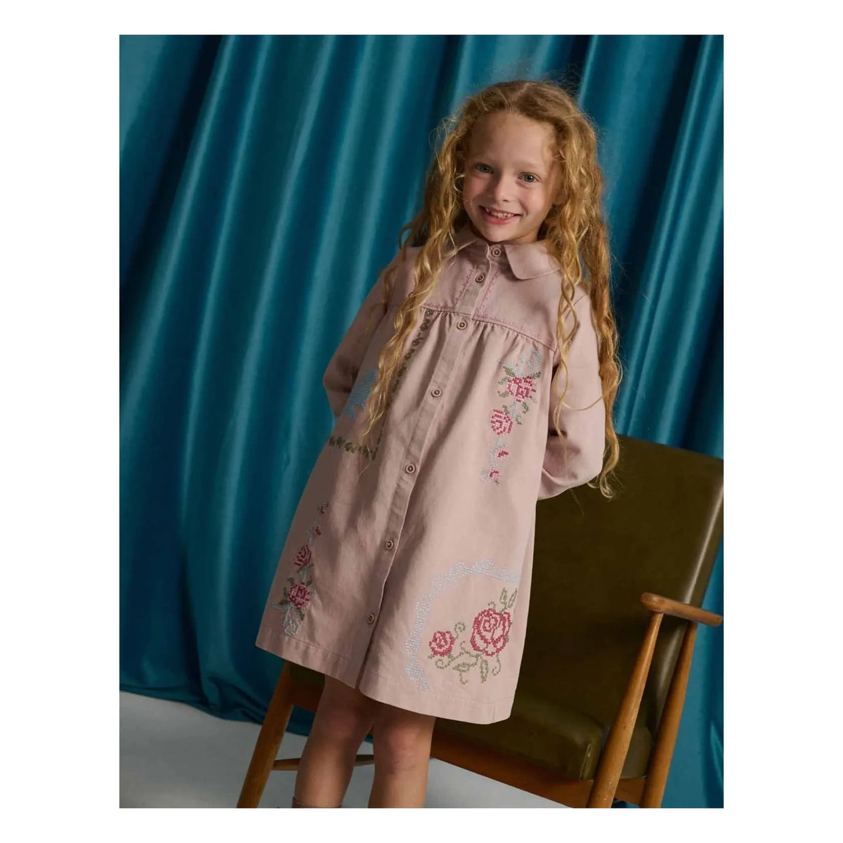 Gingersnaps - Minerva Embroidered Dress | Pink