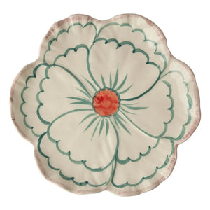 Rice - Fleur Ceramic Dessert Plate | Green