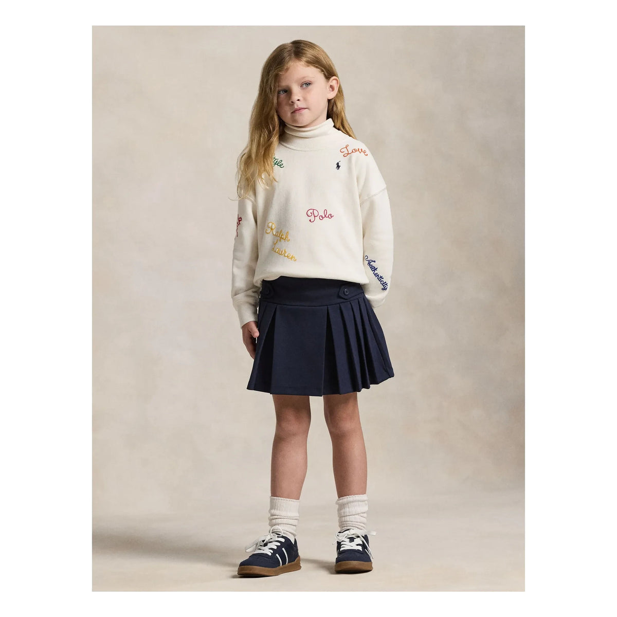 Ralph Lauren - Pileli etek | Lacivert