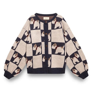 birinit - Les Petits Jackies Merino Wool Cardigan | Ecru