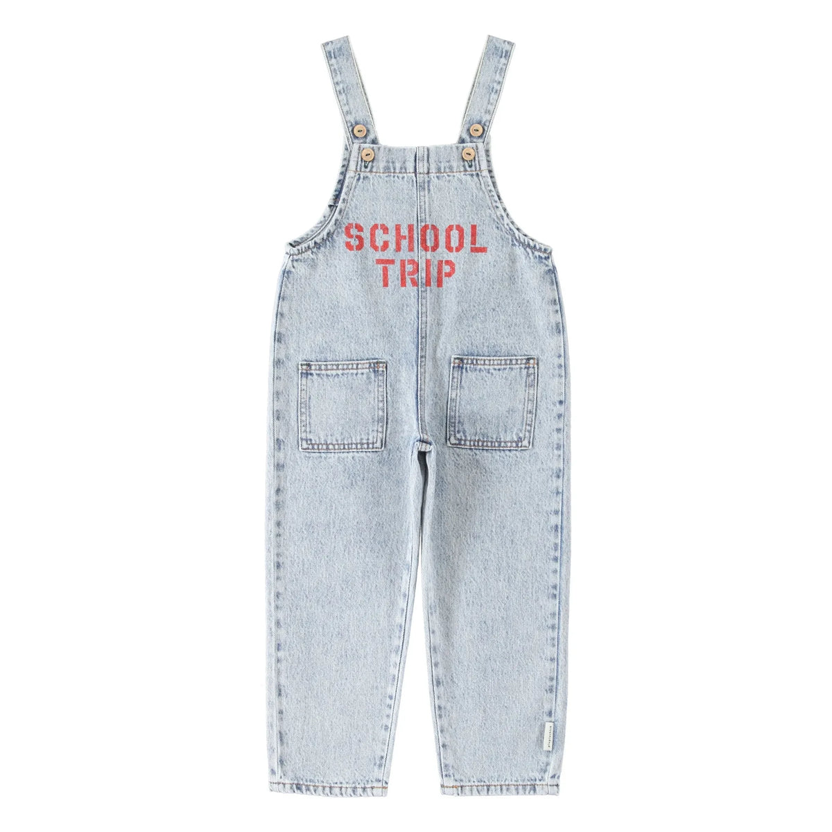 Piupiuchick - School Trip Denim Overalls | Light Blue