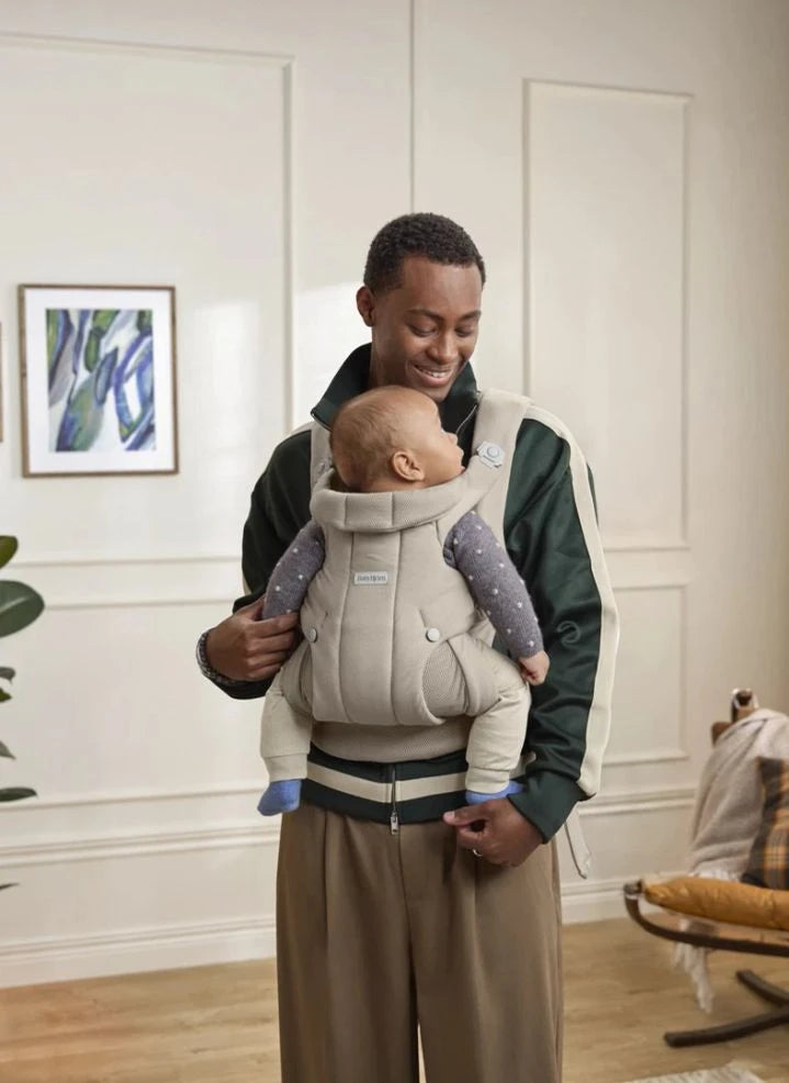 BabyBjörn - Baby Carrier - Soft Brushed Woven Fabric, Sand Grey | Sand grey
