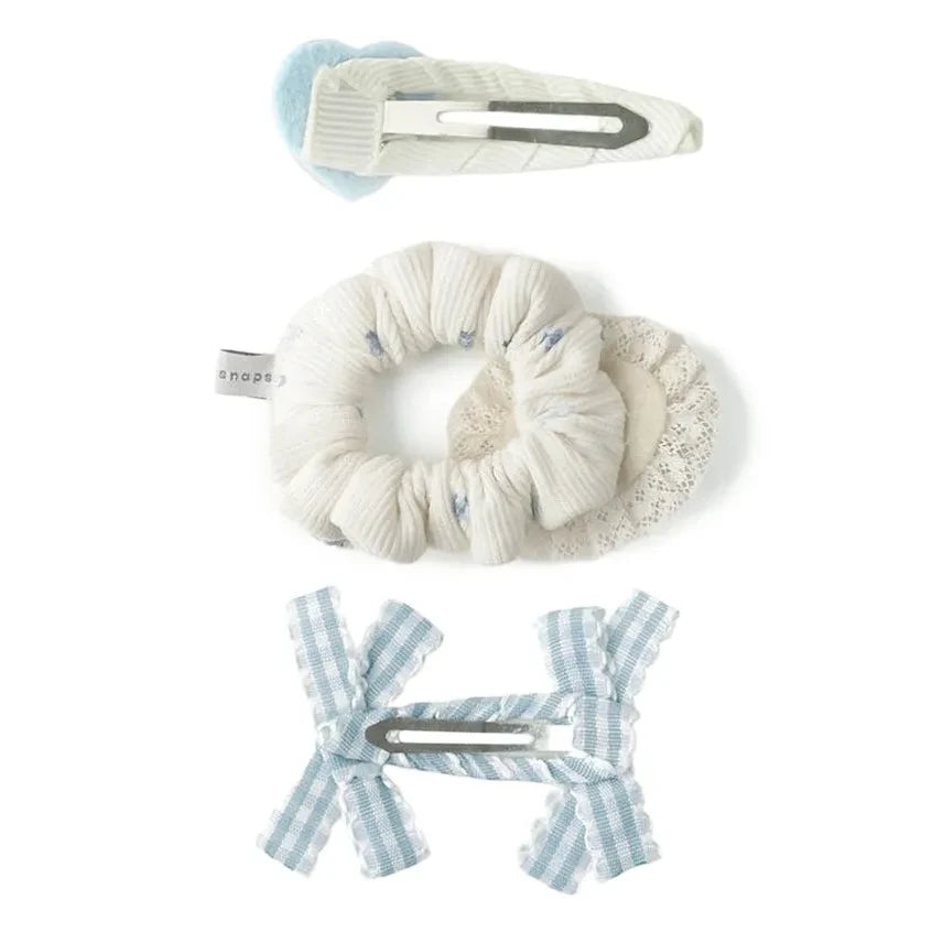 Gingersnaps - Set of 3 Celeste Hair Clips | Blue